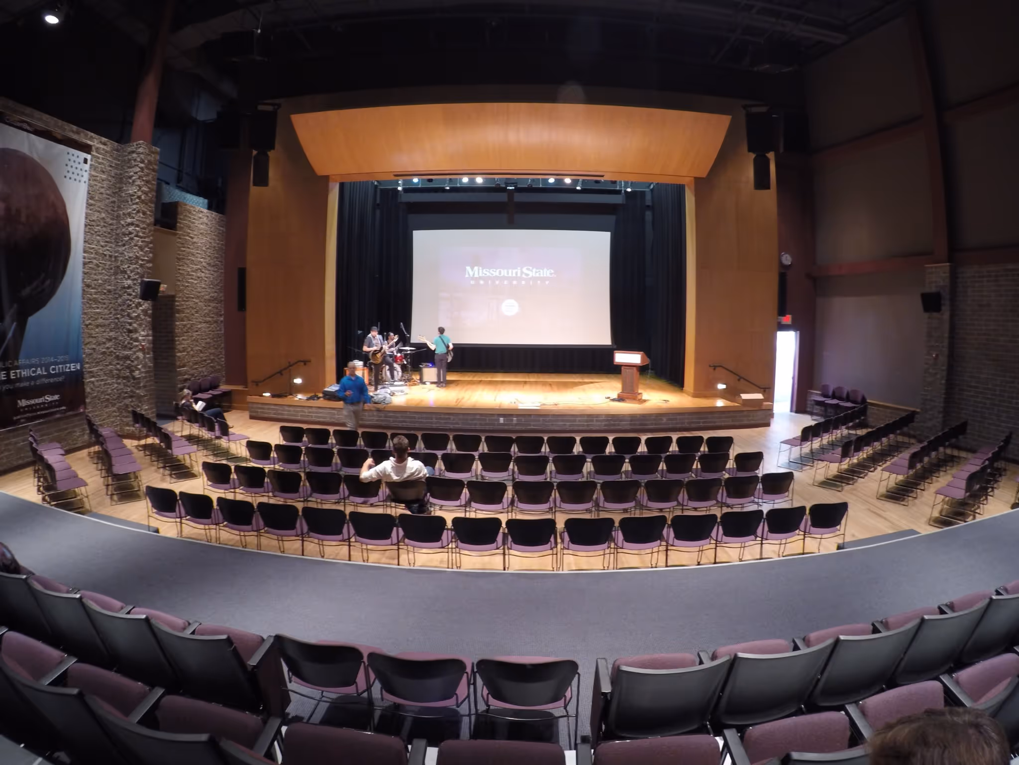 The MSU theater before the EA showcase
