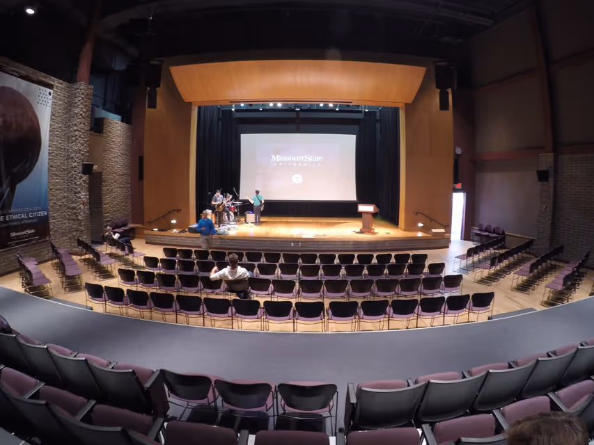 The MSU theater before the EA showcase