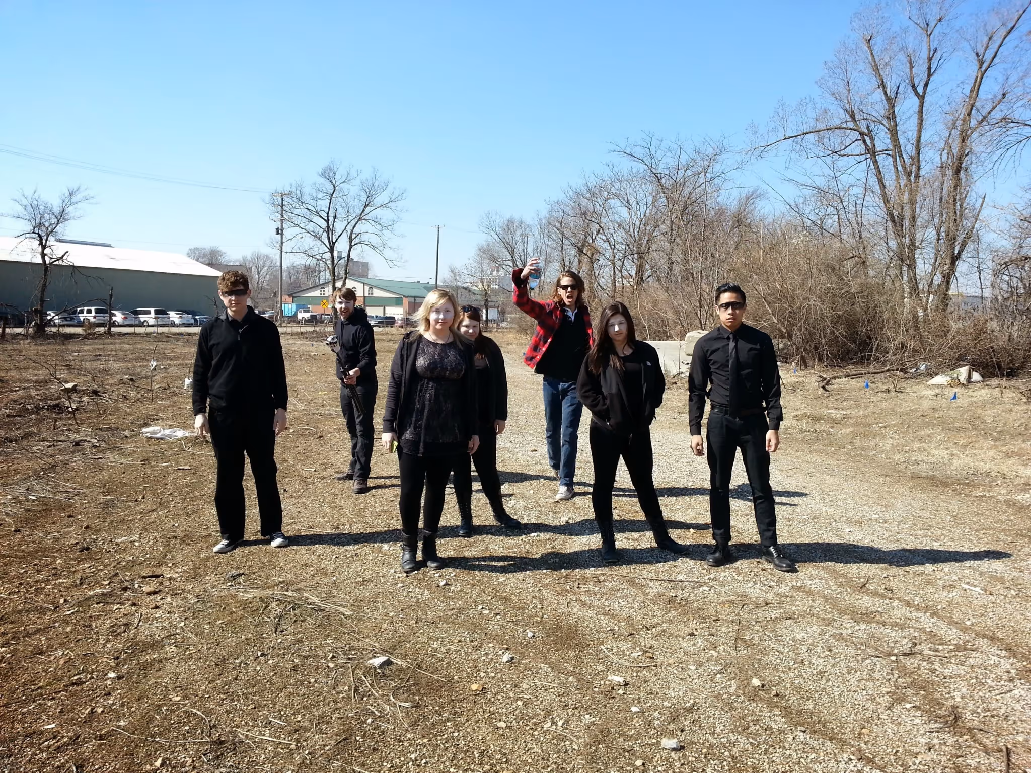 The cast and crew for the short film