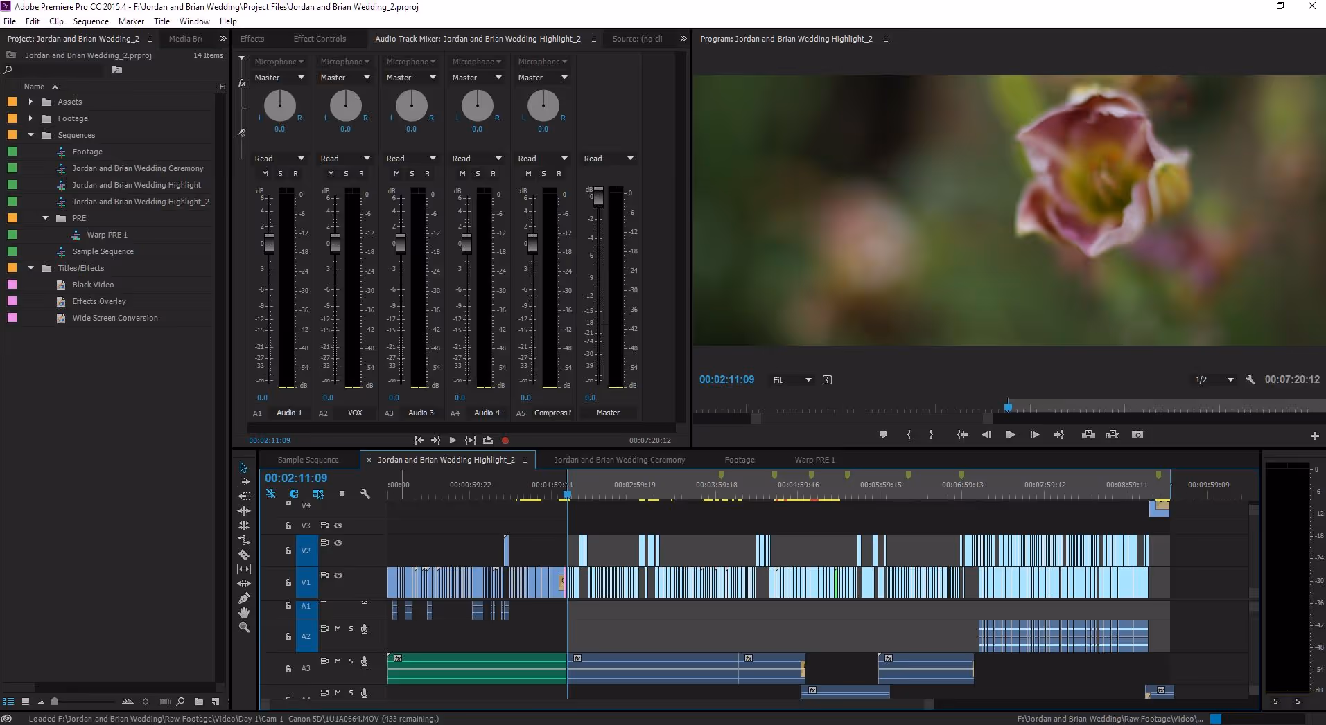 A screenshot of Adobe Premier editing timeline