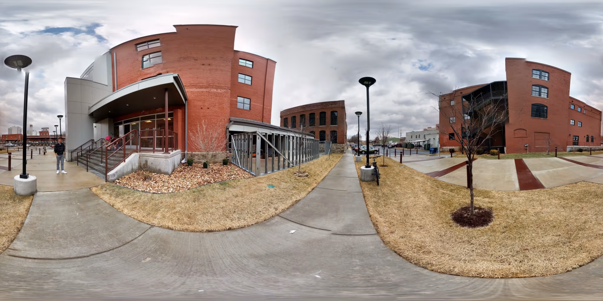 A panorama picture of a downtown area