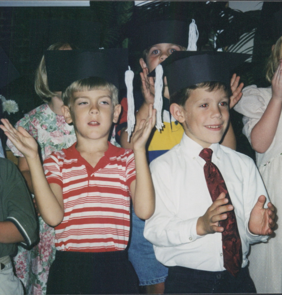 Brian and Kevin at Preschool Graduation