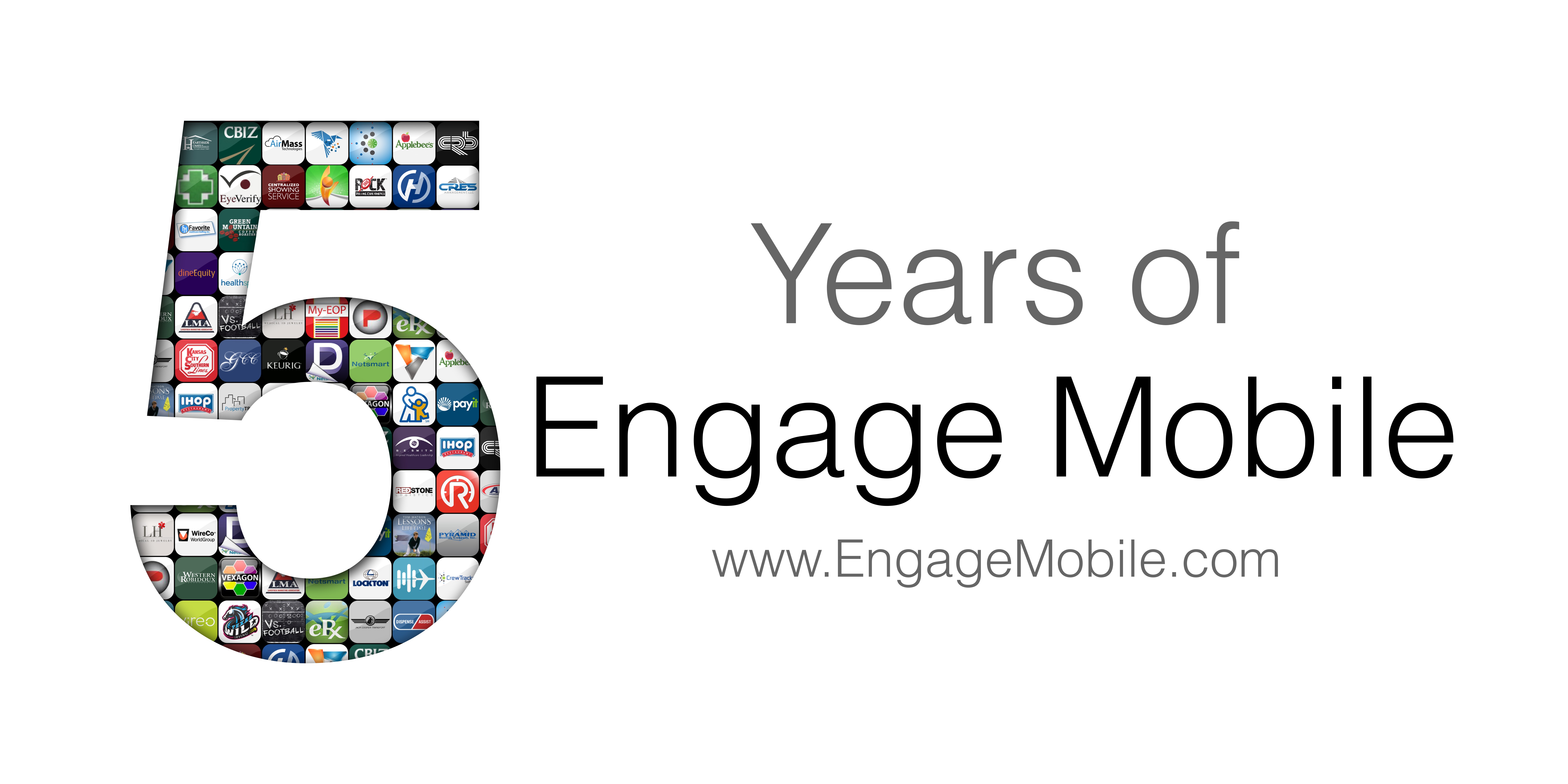 Engage Mobile 5 Year Anniversary Logo
