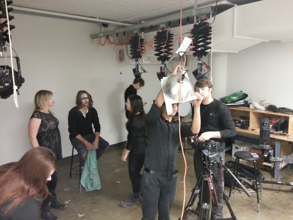 Behind the scenes production photo of NODE