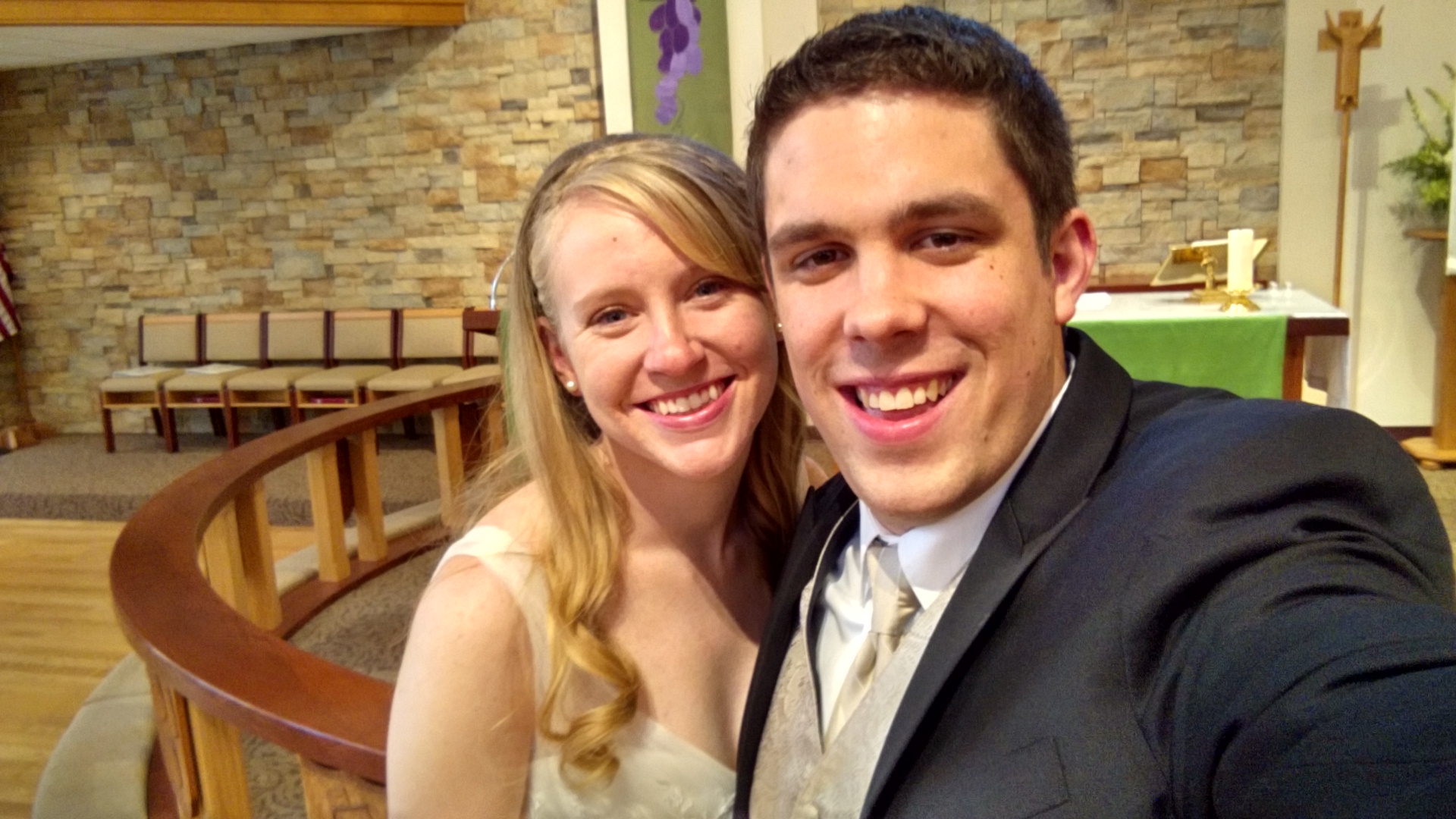 Jordan and Brian Take a Selfie at their Wedding